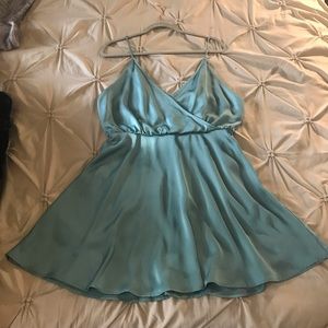 Forever 21 Blue satin cocktail dress